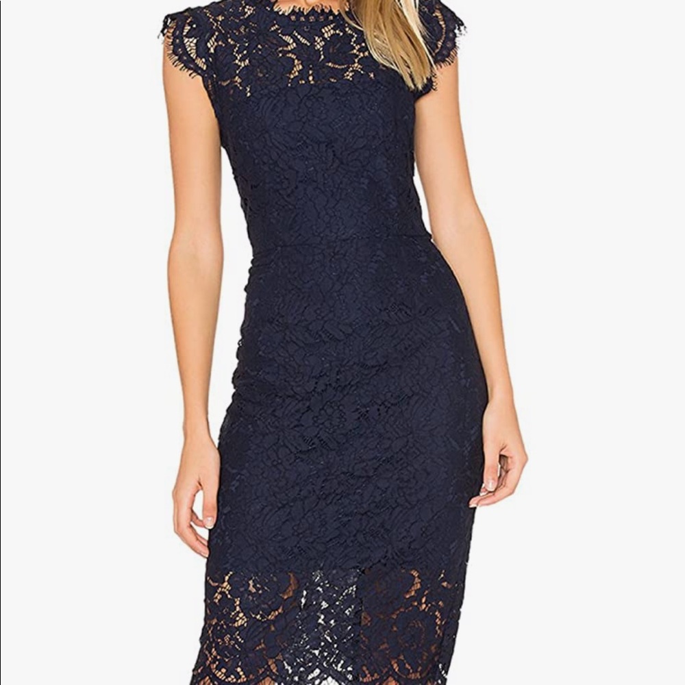 Navy lace dress